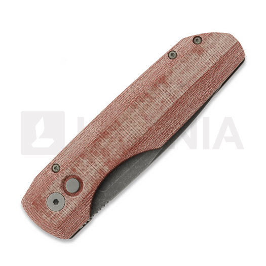 Pro-Tech Synapse Black Aluminum & Red Micarta sulankstomas peilis, Acid Washed VERO1211-AWREDLINEN