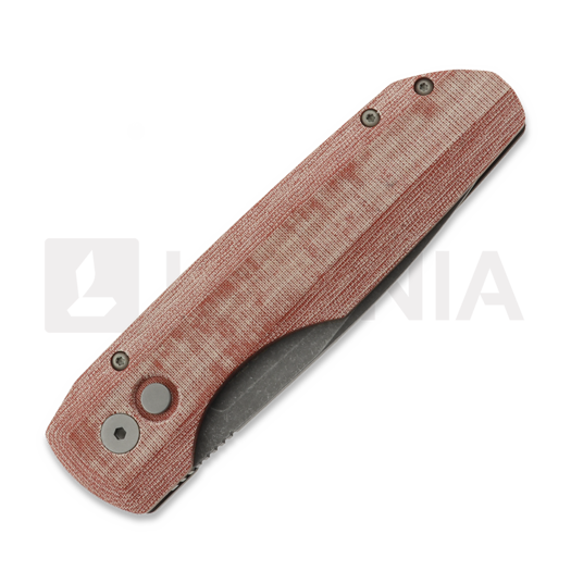 Coltello pieghevole Pro-Tech Synapse Black Aluminum & Red Micarta, Acid Washed VERO1211-AWREDLINEN