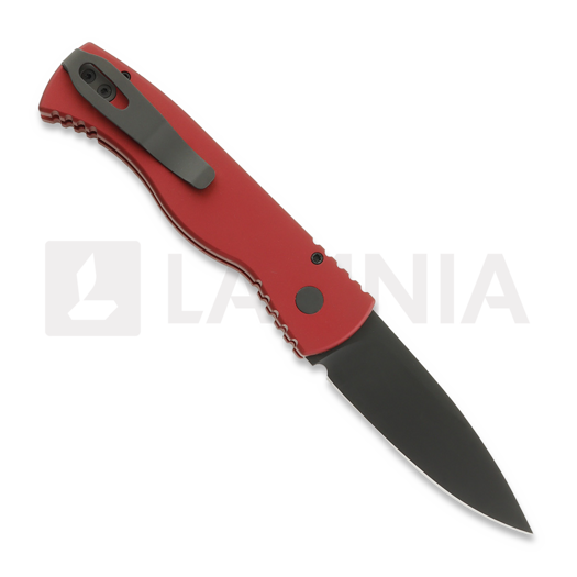 Pro-Tech Tactical Response 2 折り畳みナイフ, Red Aluminum, black DLC T203-RED