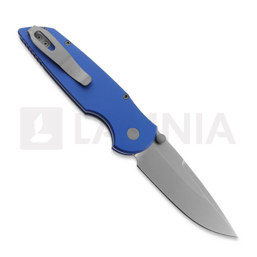 Pro-Tech TR-3 Integrity sulankstomas peilis, Blue Aluminum, Stonewash INT101-BLUE