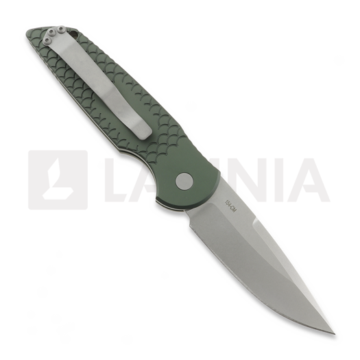 Pro-Tech TR-3 X1 Tactical Response 3.5 154CM foldekniv, Green Fish Scale TR-3X1SWGREEN