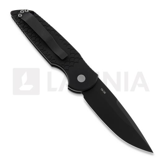 Coltello pieghevole Pro-Tech TR-3 X1 Tactical Response 3.5 Clip Point Black, Fish Scale TR-3X1