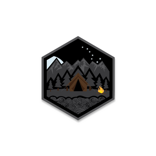 Prometheus Design Werx All Terrain Campsite Night Mini-Sticker