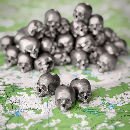 Prometheus Design Werx Anatomical Memento Mori Lanyard Bead Titanium