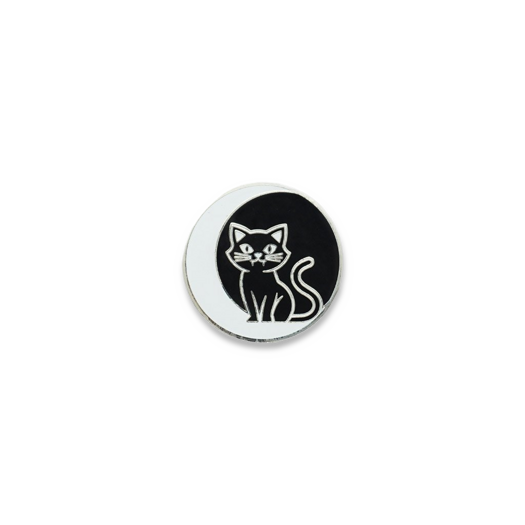 Prometheus Design Werx Black Cat Moon GID Lapel Pin
