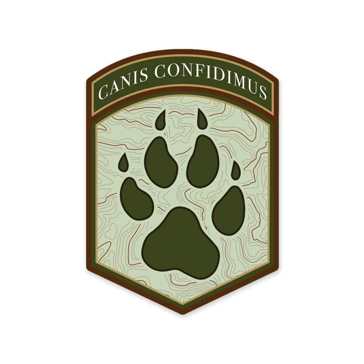 Prometheus Design Werx CANIS CONFIDIMUS Sticker