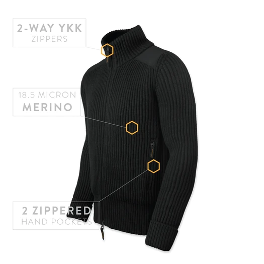 Prometheus Design Werx CWO Full Zip Sweater - Black