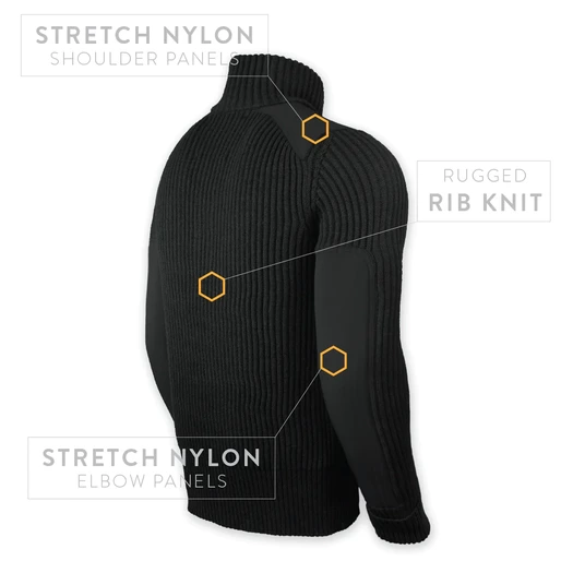 Prometheus Design Werx CWO Full Zip Sweater - Black