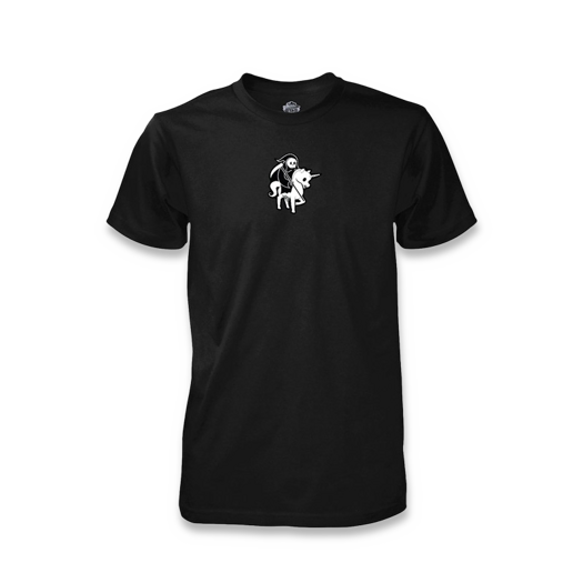 Prometheus Design Werx Death Rides a Unicorn T-Shirt - Black
