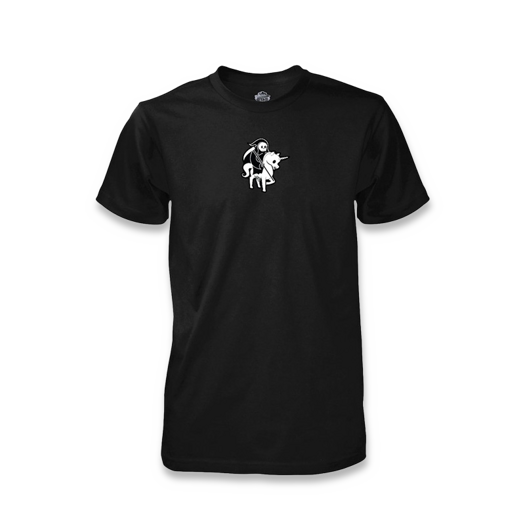 Prometheus Design Werx Death Rides a Unicorn T-Shirt - Black