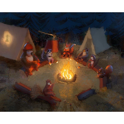 Prometheus Design Werx DRB Art Print - Campfire Friends