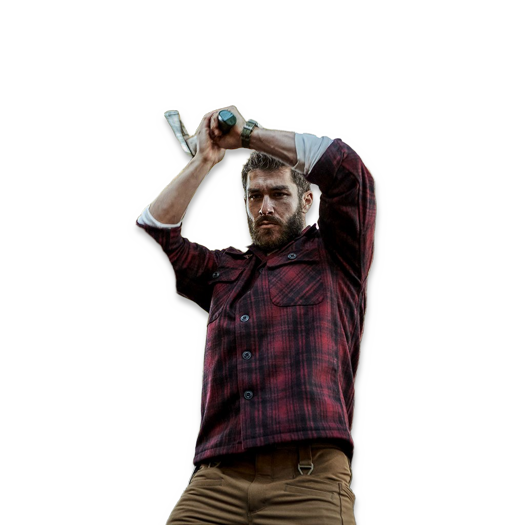 Prometheus Design Werx DRB Woodsman Shirt - Red Black Plaid