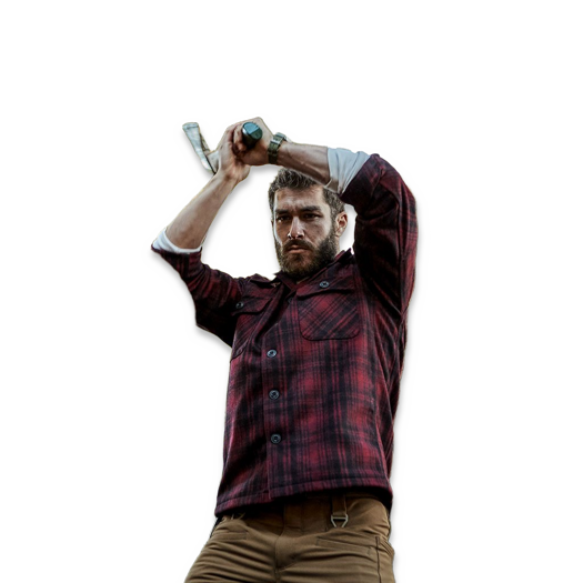 Prometheus Design Werx DRB Woodsman Shirt - Red Black Plaid