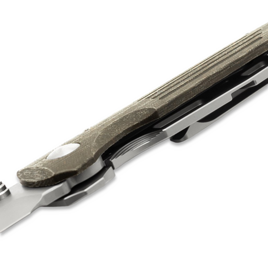 Prometheus Design Werx Invictus-C (Compact) Green Micarta-L folding knife