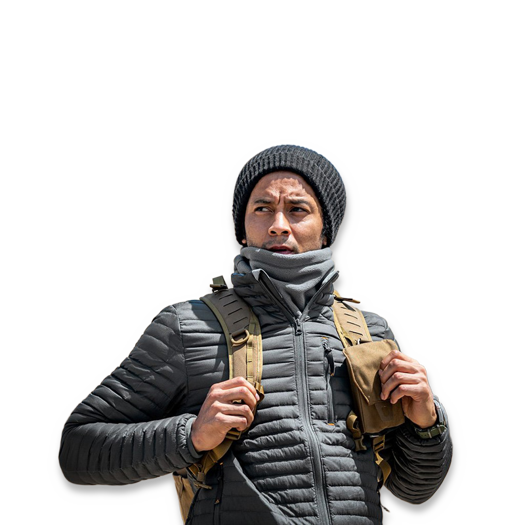 Prometheus Design Werx Neck Gaiter Windpro® - Gray To OD Green