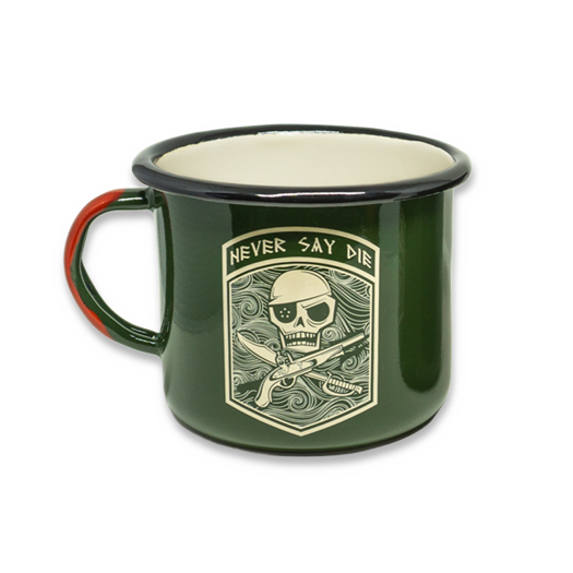 Prometheus Design Werx Never Say Die + AT Enamelware Mug 16oz