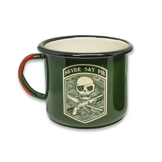 Prometheus Design Werx Never Say Die + AT Enamelware Mug 16oz