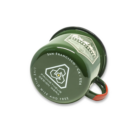 Prometheus Design Werx Never Say Die + AT Enamelware Mug 16oz