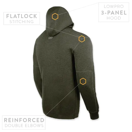 Prometheus Design Werx Orion Merino Hoodie FZ - Hunter Green