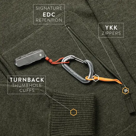 Prometheus Design Werx Orion Merino Hoodie FZ - Hunter Green