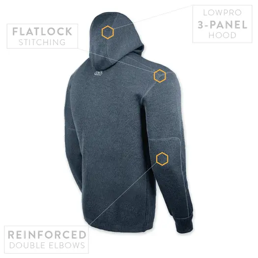 Prometheus Design Werx Orion Merino Hoodie FZ - Jager Blue
