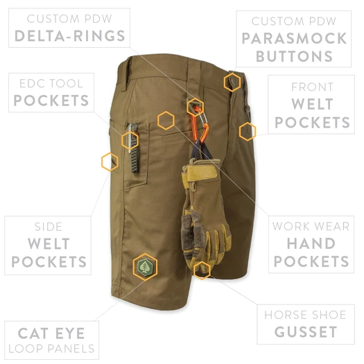 Prometheus Design Werx Raider Field Short NYCO - All Terrain Brown