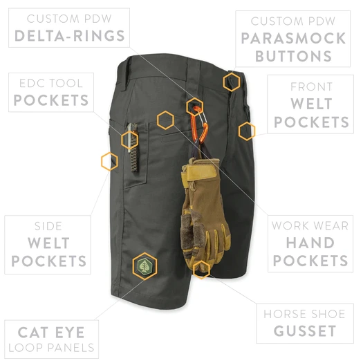 Prometheus Design Werx Raider Field Short NYCO - Machine Mineral Gray