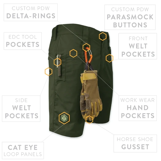 Prometheus Design Werx Raider Field Short NYCO - OD Green