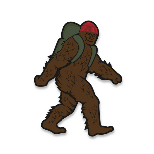 Prometheus Design Werx Sasquatch Hiker Sticker