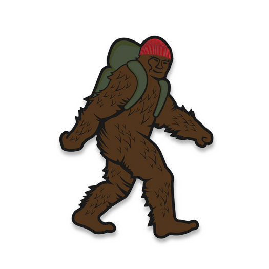 Prometheus Design Werx Sasquatch Hiker Sticker