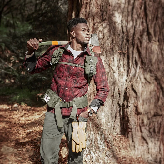 Prometheus Design Werx Shearling Mountain Jacket - Red Plaid
