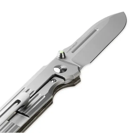 Prometheus Design Werx SPD Invictus-SP - OD Green Linen Micarta sulankstomas peilis