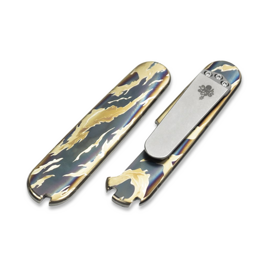 Prometheus Design Werx SPD Ti-SAK Scales - Tigerstripe Camo handle scales