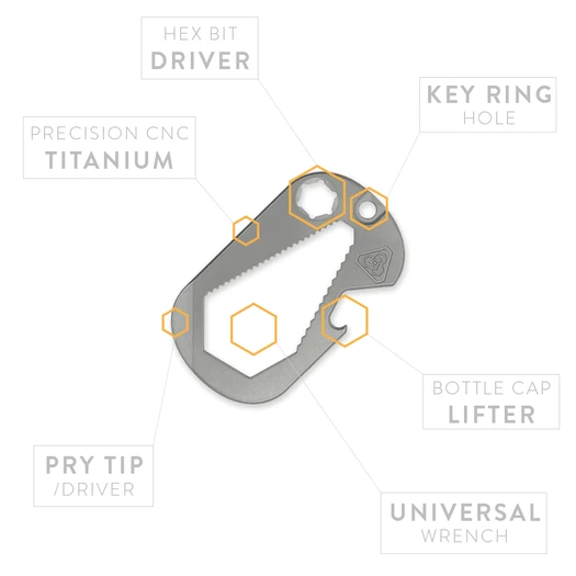 Attrezzo multifunzione Prometheus Design Werx Standard Issue Dog Tag Tool