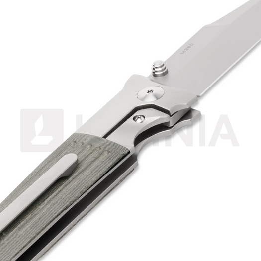 Prometheus Design Werx STS-B OD Green Linen Micarta sulankstomas peilis