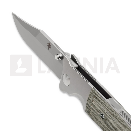 Prometheus Design Werx STS-B OD Green Linen Micarta sulankstomas peilis