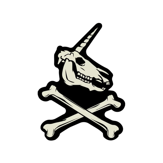 Prometheus Design Werx Unicorn Jolly Roger Sticker