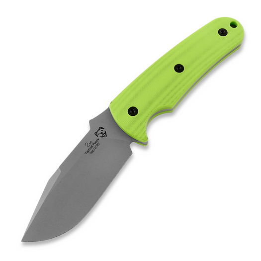 มีด Puppy K&T Mini Tactical Puppy, Green handle, Plain edge