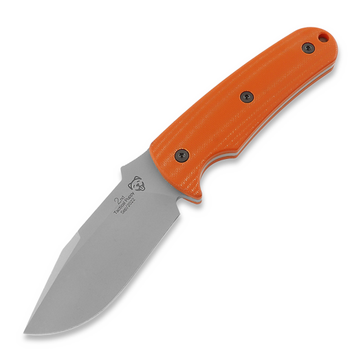 Puppy K&T Mini Tactical Puppy kniv, Orange handle, Plain edge