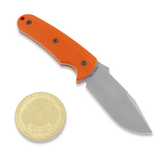 Puppy K&T Mini Tactical Puppy knife, Orange handle, Plain edge