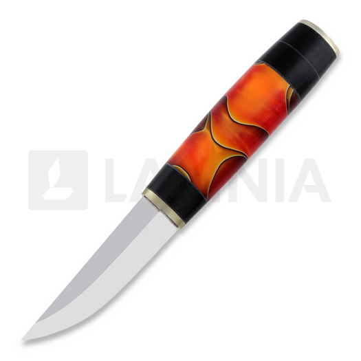 Puukkopaja Jaska Nukari Akryylipuukko nož, black/laava