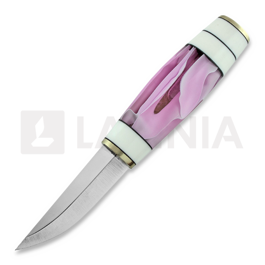 Puukkopaja Jaska Nukari Akryylipuukko mes, white/rose