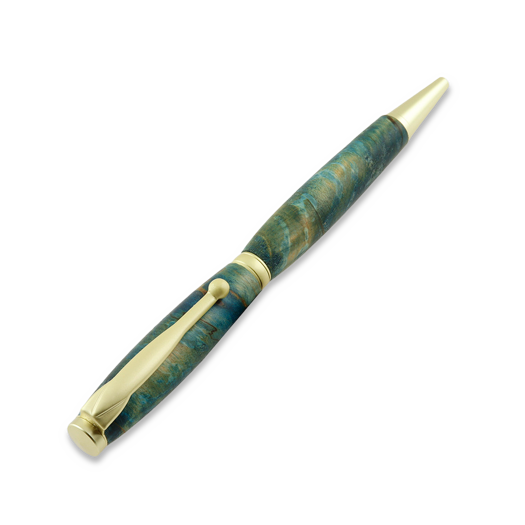 Puukkopuu Pencil, stained birch, blue