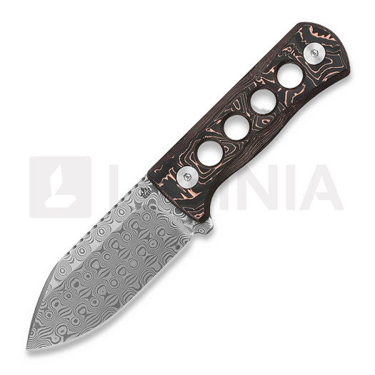 Nóż na szyję QSP Knife Canary Copper Foil Carbon Fiber