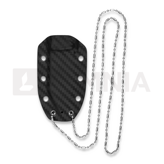 QSP Knife Canary Copper Foil Carbon Fiber halskniv