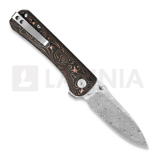 QSP Knife Hawk Linerlock Copper Foil CF kääntöveitsi