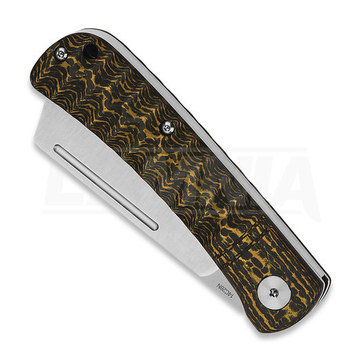 QSP Knife Hedgehog Slip Joint Golden CF kääntöveitsi