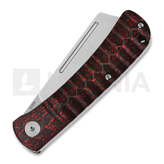 QSP Knife Hedgehog Slip Joint Red CF kääntöveitsi