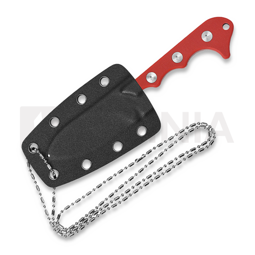 QSP Knife Neckmuk Neck Knife halskniv, röd