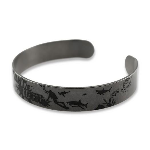 RaidOps Titanium Armband 1mm, Shark Coast